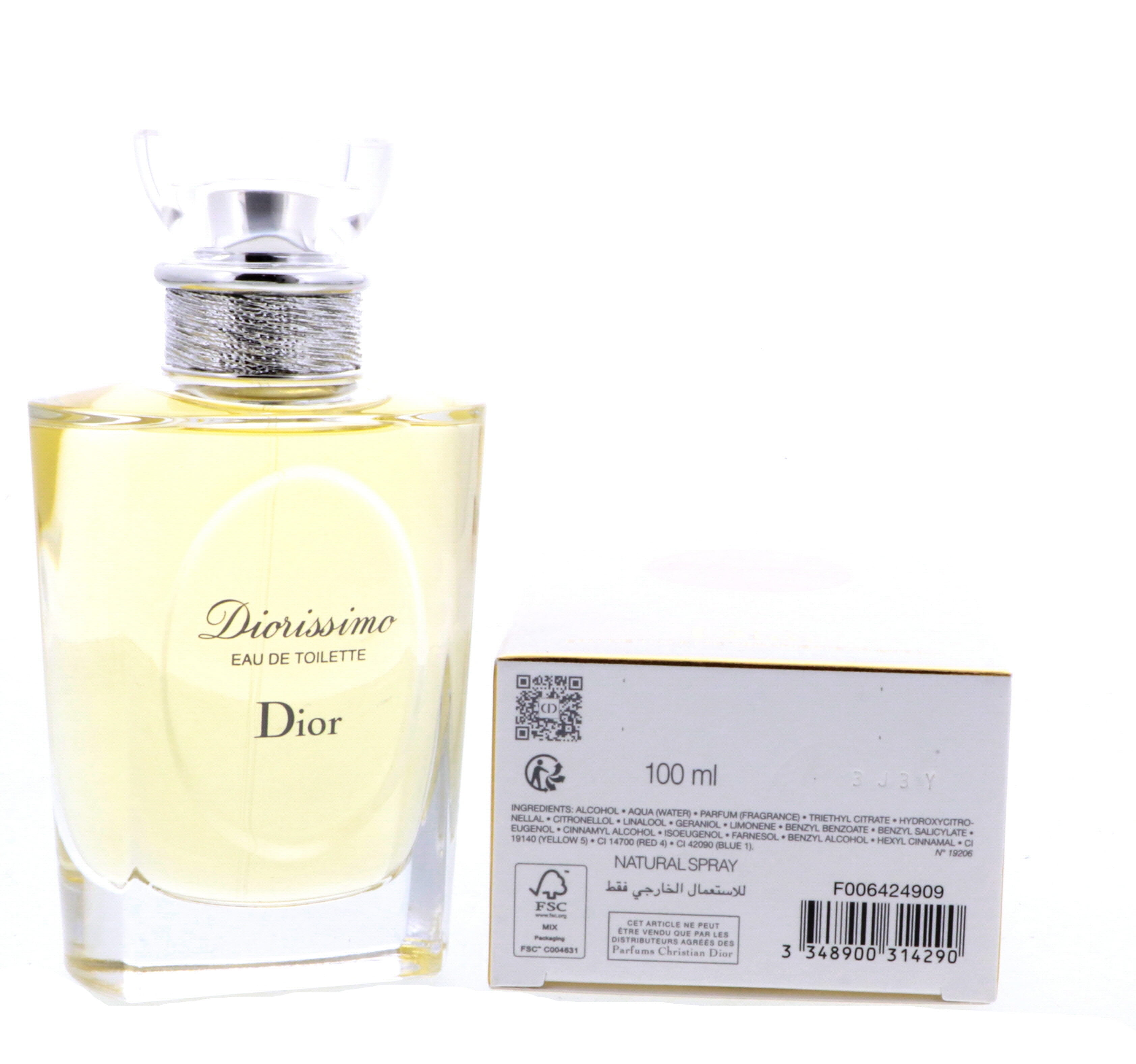 高級品市場 Toilette De Eau Diorissimo Dior Christian Spray, for oz 3.4 香水(女性用)