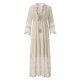 thumbnail image 5 of ICHUANYI Clearance Fashion Casual Bohemian Large Size V-Neck Solid Color Lace Tassel Long Dress(Beige, L) ICHUANYI WER2023080800956, 5 of 9