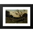 thumbnail image 2 of Henri-Joseph Harpignies 18x13 Black Modern Framed Museum Art Print Titled - Morning in the Nievre (1877), 2 of 5