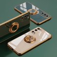 thumbnail image 2 of Funda de silicona chapada para Samsung Galaxy S22 S23 Ultra S20 FE S21 Plus Note 20 10 A52 S10 A53 A52S A72 5G con soporte de anillo, 2 of 4