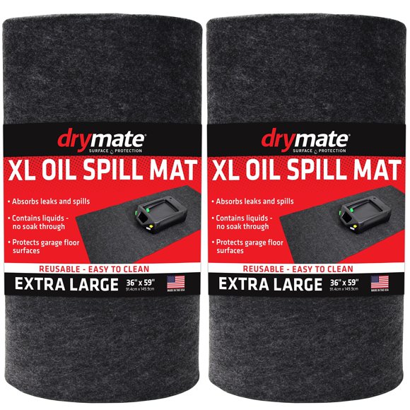Alfombrilla para derrames de petróleo Drymate XL (91 x 150 cm) (paquete de 2), impermeable