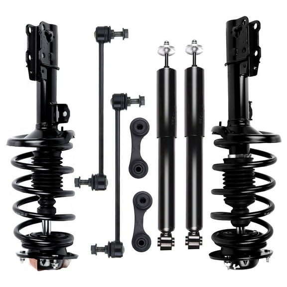 CCIYU Complete Suspension Kit Fits 04 05 06 07 08 09 10 11 12 for Chevrolet for Malibu Includes Strut Spring Assembly, Rear Shock Absorber, Stabilizer Bar Link Kit, Stabilizer Bar Link