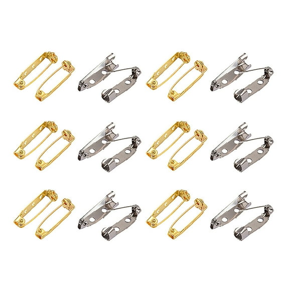 Monyance DIY Pins 100Pcs Mini Safety Buckle Clothes Brooches Mixed Style for Sewing and Crafts(0.79X0.2X0.2Inches)