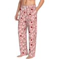thumbnail image 6 of Salouo Ladybug And Flowers Print Pajama Pants for Men, Lounge Pants Elastic Waistband Casual Men's sleepwear Loungewear Sleep Pajama Pant -Small, 6 of 7