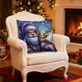 thumbnail image 4 of Christmas Tree Decor Purple Santa Tree Candle Wreath Pillowcase, 4 of 6