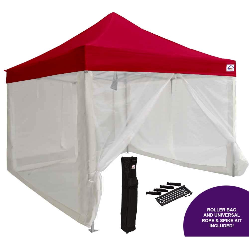 Impact Canopy 10x10 Pop Up Canopy Tent, Mesh Sidewalls, Screen Room