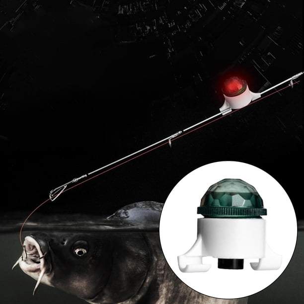 Luz LED de alarma de mordedura de caña de pescar nocturna, indicador de alarma de mordedura de pesca en caña de pescar, entretenimiento