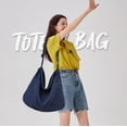 thumbnail image 5 of Canvas Tote Bag Casual Hobo Crossbody Shoulder Bag for Women and Men Large Purse Messenger Bag Travel Work, 5 of 6