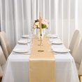 thumbnail image 4 of Pesonlook Tablecloth Table Runner Set Disposable White Tablecloths Waterproof Table Cover 54 x 108 Inch Champagne Gold Satin Table Runner 12 x 108 Inch for Wedding Birthday Table Decorations, 4 of 6