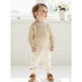 thumbnail image 5 of Rovasas Baby Knit Sweaters Long Sleeve Round Neck Solid Color Pullovers, 5 of 9