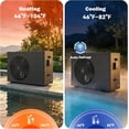 thumbnail image 6 of 35000BTU DC Inverter Swimming Pool Heat Pump, Pool Heater for Above Ground and Inground Pool up to 10000 Gal, Heating and Cooling, Up to 9.8 COP, 220V, 6 of 7