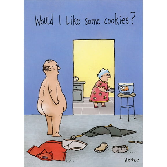 Oatmeal Studios Would I Like Some Cookies Funny / Humorous Birthday Card
