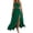 Dark Green, variant on Women Halter Summer Dresses Sleeveless Cutout Backless Sundress Slit Boho Maxi Beach Wedding Guest Dress