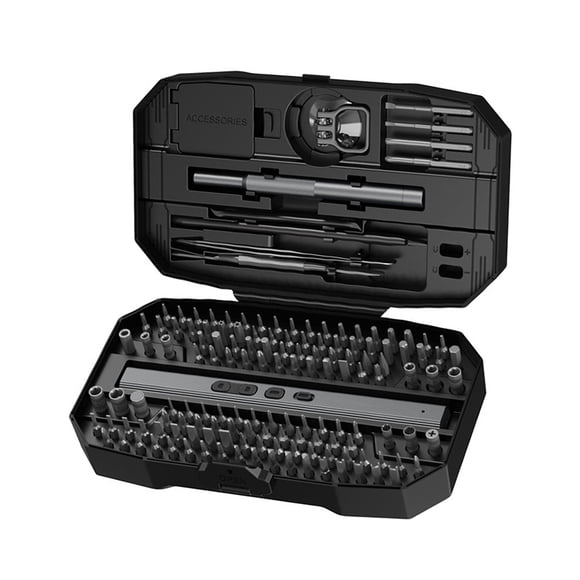 Juego de destornilladores pequeños 153 en 1, kit de herramientas de reparación electrónica, destornilladores de precisión portátiles y resistentes al negro