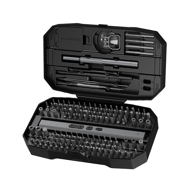 Juego de destornilladores pequeños 153 en 1, kit de herramientas de reparación electrónica, destornilladores de precisión portátiles y resistentes al negro