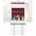 thumbnail image 6 of No Hook Shower Curtain with Snap in Liner, Merry Christmas Snowman Xmas Tree Red Buffalo Plaid Hotel Shower Curtains for Bathroom, Washable Shower Curtain Liner Set with Mesh Top Window, 36"x72", 6 of 6