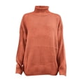 thumbnail image 1 of MSJUHEG Chandails pour Femmes Col Roulé Polyester Pull Col Haut Style Manches Longues Léger Chandails pour Femmes Rouge 6TG, 1 of 4