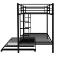 thumbnail image 6 of Twin Over Twin Bunk Bed with Trundle, Metal Twin Bed with Safety Guard Rail and Ladders, Space-Saving Bedroom Bunk Bed for Teens and Adults, Easy Assembly, K3285, 6 of 9