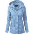thumbnail image 1 of ORUYROP Women's Lightweight Front Zipper Solid Utility Anorak Hoodie Vest/Jacket, 1 of 7