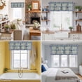 thumbnail image 5 of Ocean Style Valance Curtain Summer Blue White Stripes Anchor Sea Wavy Linen Window Valances Rod Pocket Short Curtains Window Treatments for Kitchen Bedroom Bathroom Laundry 60" x 18", 5 of 9