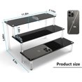 thumbnail image 4 of AZEAM Acrylic Riser, Black Display Risers Stand Large Collection Organizer Shelf for Cupcake Food Desserts Holder Cosmetic Products Tabletop Use and More (12 X 8 X 6 Inch) (3 Packs Black), 4 of 7