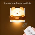 thumbnail image 4 of Yuarrent Luz Led de oso, recargable, con Control remoto, para dormitorio, junto a la cama, sin perforaciones Iluminación y accesorios Yuarrent HA017112-00, 4 of 5