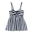 thumbnail image 1 of MEZZALL Robe d'Été Rayée pour Filles avec Nœud Mignonne Sans Manches Robe de Départ pour Enfants Robe de Fête Adorable pour Tout-Petits, 18-24 Mois, 1 of 5