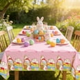 thumbnail image 3 of E Easter Disposable Tablecloth, 9X4.5Ft Plastic Table Cover With Vibrant Bunny And Egg Patterns For Party Tables And Holiday Dining Settings, 3 of 6
