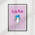 thumbnail image 2 of Girls Rule Kids 5 x 7 UNFRAMED Print Kids Bathroom Wall Art, 2 of 2