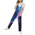 thumbnail image 1 of Odeerbi 5-14 Años Niñas de Verano Traje Estrelado Cielo Camisola Romper Primavera Casual Transpirable Cómodo Trajes Correa Bib Pantalones En General Traje de Juego, 1 of 6