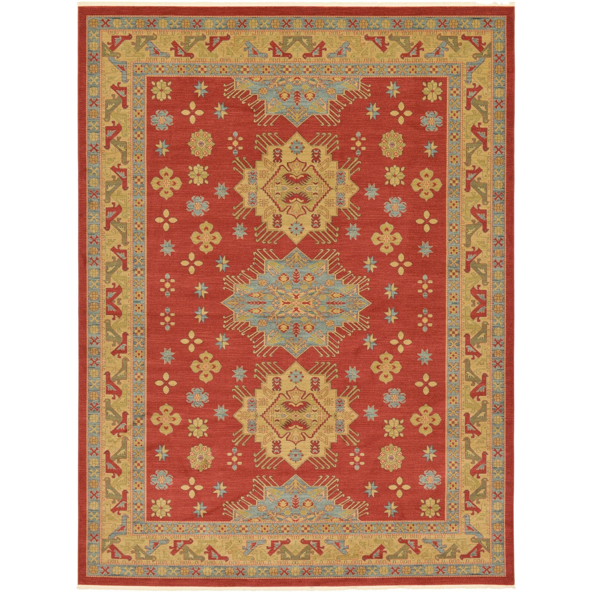 Unique Loom Geometric Traditional Area Rugs, Multicolor