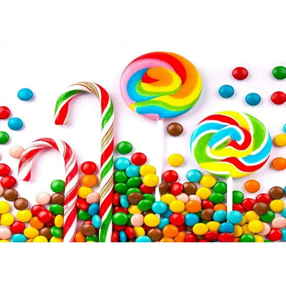 Candyland Backdrop Dessert Candy Castle Pink 1st First Birthday Background Sweet Cartoon Lollipop Cake Table rations