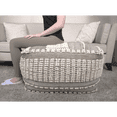 thumbnail image 3 of Rustic Wool and Cotton Large Pouf Cozy Seating & Home Decor, Timeless Design, Durable Materials, 3 of 7