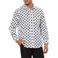 thumbnail image 4 of INSPIRE CHIC Polka Dots Shirt for Men's Pointed Collar Button Long Sleeve Shirts, 4 of 4
