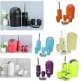 thumbnail image 3 of Juego de accesorios de baño de lujo: juego de baño de plástico con dispensador de jabón. rojo, 3 of 9