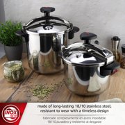 Magefesa Star 10.6-Quart Stainless SteelPressure Cooker, Works on All Stovetops, Safety Lock, 8 PSI Cooking