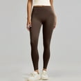 thumbnail image 4 of WULMLEO Compression Leggings for Women Tummy Control Butt Lifting Legging Tights Workout Quick Dry High Waisted 7/8 Leggings Coffee XL, 4 of 6