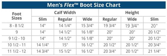 Ovation Boot Size Chart