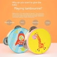 thumbnail image 3 of Wooden Bell Toys, Preschool Education Cartoon Hand Clapping, Drum Shaking, Tambourine Percussion Instrument, For Children, 3 of 5