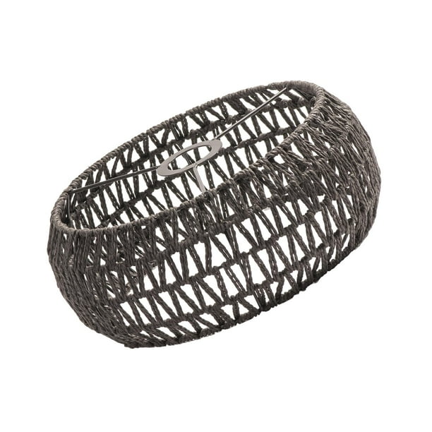 Pantalla de cuerda de papel, accesorio de iluminación, sombra de luz de techo, protector de bombilla, lámpara colgante, pantalla para decoración al , Negro