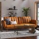 thumbnail image 1 of Living Room Sofas Brittany Sofa Futon - Premium Upholstery and Wooden Legs - Light Blue Sofa My Lux Decor Round, 1 of 10