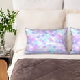 thumbnail image 2 of KLL Rainbow Scales Pattern Silk Pillowcase for Hair and Skin Standard Size 20"X 30" Soft Breathable Pillow Covers for Sleeping, 2 of 7