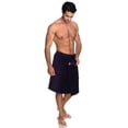 thumbnail image 4 of TowelSelections Men's Wrap Adjustable Cotton Velour Shower Bath Gym Body Cover Up Small/Medium Mulberry Purple, 4 of 4