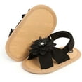 thumbnail image 3 of Baby Girls Floral Closed Toe Sandals Non-Slip Soft Rubber Sole Infant Toddler Summer Walking Shoes, 3 of 6
