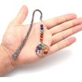 thumbnail image 5 of Marcador de libros de metal de cobre antiguo, marcapáginas con abalorios, con cristales curativos de 7 chakras hechos a mano, árbol de la vida, piedras preciosas pulidas multicolor, 4,84 pul, 5 of 5