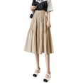 thumbnail image 1 of Liacowi Flowy Long Skirts for Women Juniors High Waist A-line Midi Skirt Streetwear, 1 of 7