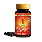 Nutrex Hawaii BioAstin Hawaiian Astaxanthin - Antioxidant Support for Skin and Immune Health - First-Class Microalgae Grown in Kona, Hawaii - Non-GMO and Gluten-Free - 12mg High Potency, 25 Softgels