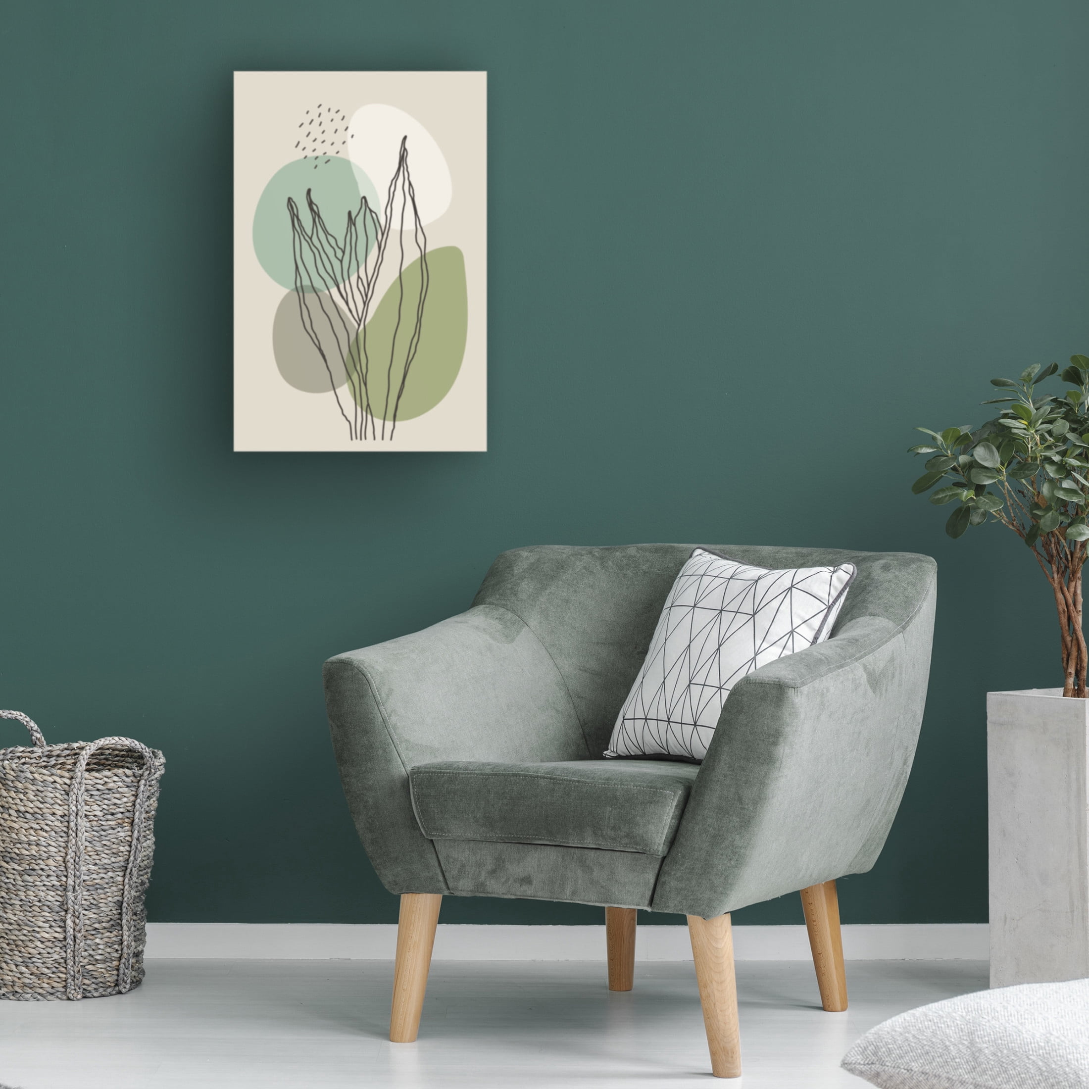Trademark Fine Art jay stanley  Color Abstract Plants 2 Canvas Wall Art