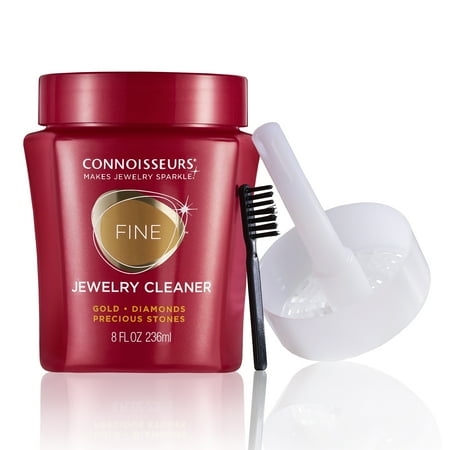 Connoisseurs Fine Jewelry Cleaner Solution for Gold, Diamonds, Platinum, and Gemstones, 8 fl oz