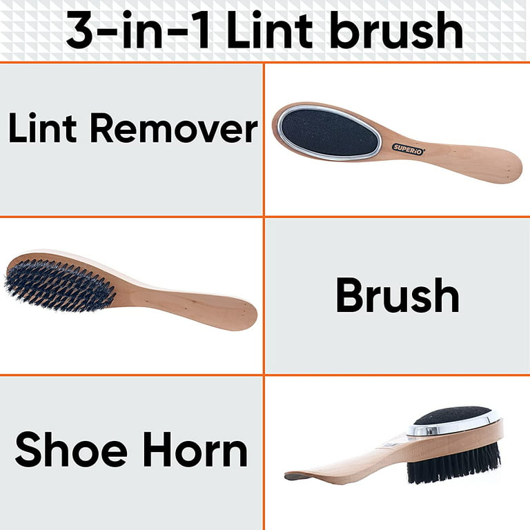 Lint Brush, Double-Sided Lint Remover Brush, Lint Brushes for Clothes,  Reusable Velvet lint Brush, Coat Lint Brush (2 Pack)